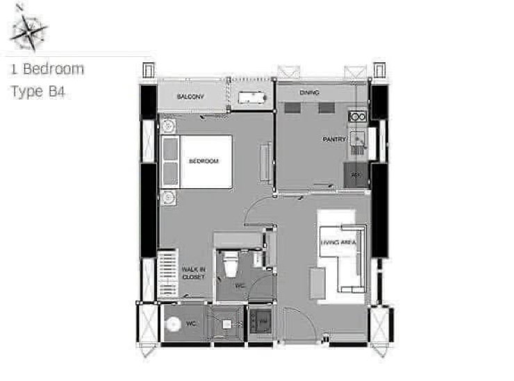 picture Rhythm Phahon-Ari ✨ Corner unit with Pradipat Road view, fully furnished, ready to move in. - 8/8