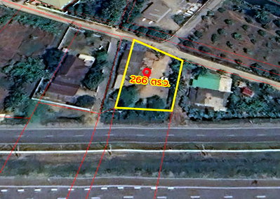 Land for sale Liap Khlong Prapa Rd. Nakhon Chai Si : Land for sale, on the road, Map Khae, Nakhon Pathom