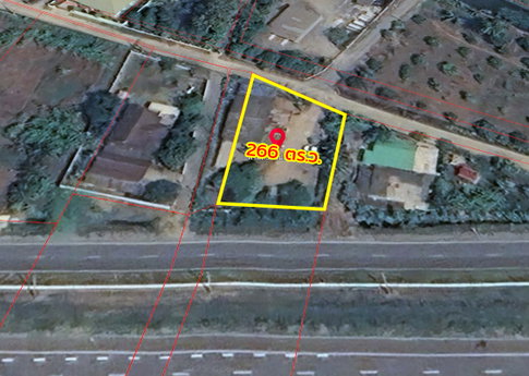 Land for sale, on the road, Map Khae, Nakhon Pathom