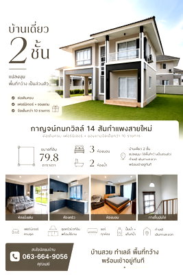 บ้านเดี่ยว เทศบาลตำบลสันกำแพง : บ้านเดี่ยวแปลงมุม กาญจน์กนกวิลล์ 14 สันกำแพงสายใหม่ ต่อเติมครบ เฟอร์นิเจอร์ + ของแถมจัดเต็มกว่า 10 รายการ หิ้วกระเป๋าเข้าอยู่ได้เลย! T.063-6649056