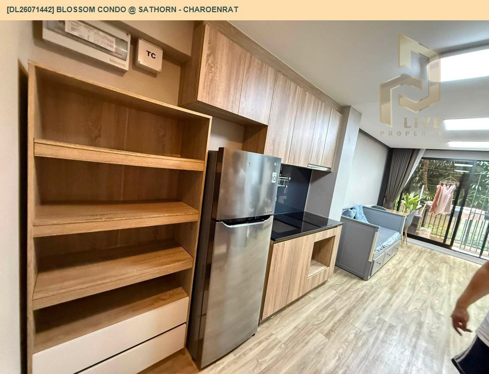 รูป DL26071442 ให้เช่าคอนโด บลอสซั่ม คอนโด แอท สาทร - เจริญราษฎร์ (Blossom Condo @ Sathorn - Charoenrat) ใกล้ BTS สุรศักดิ์ พร้อมเข้าอยู่ โทรด่วน 0614453194 LineID @952jdxxk - รูปที่ 2/5