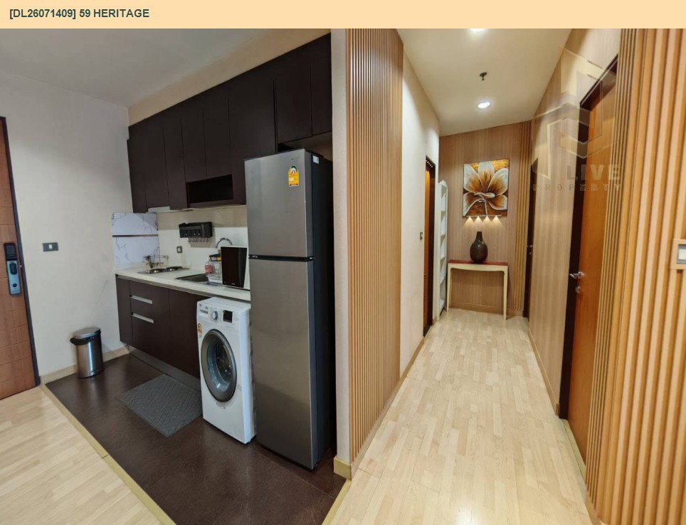 รูป DL26071409 ให้เช่าคอนโด 59 เฮอริเทจ (59 Heritage ) ใกล้ BTS ทองหล่อ พร้อมเข้าอยู่ โทรด่วน 0614453194 LineID @952jdxxk - รูปที่ 3/6