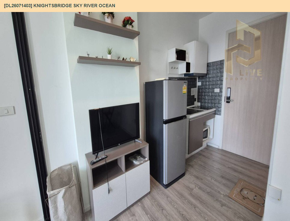 รูป DL26071403 ให้เช่าคอนโด ไนท์บริดจ์ สกาย ริเวอร์ โอเชี่ยน (KnightsBridge Sky River Ocean) ใกล้ BTS ปากน้ำ พร้อมเข้าอยู่ โทรด่วน 0614453194 LineID @952jdxxk - รูปที่ 3/9