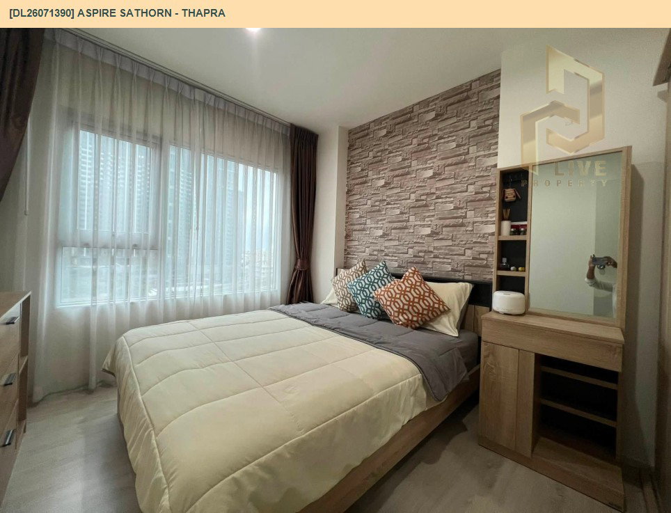 รูป DL26071388 ให้เช่าคอนโด แอสปาย สาทร - ท่าพระ (Aspire Sathorn - Thapra) ใกล้ BTS ตลาดพลู พร้อมเข้าอยู่ โทรด่วน 0614453194 LineID @952jdxxk - รูปที่ 4/6
