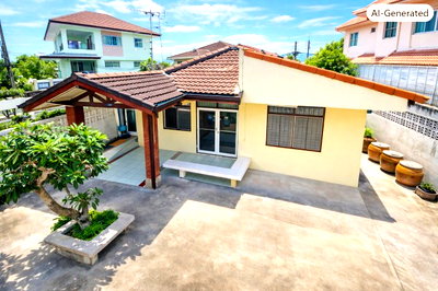Houses for rent Bangkok : One-story detached house, 3 bedrooms, 2 bathrooms, 54 sq m. Nawamin 93-99   Near Foodland Nawamin 700 m. 220 sq m. Chocolate Ville 1.5 km.