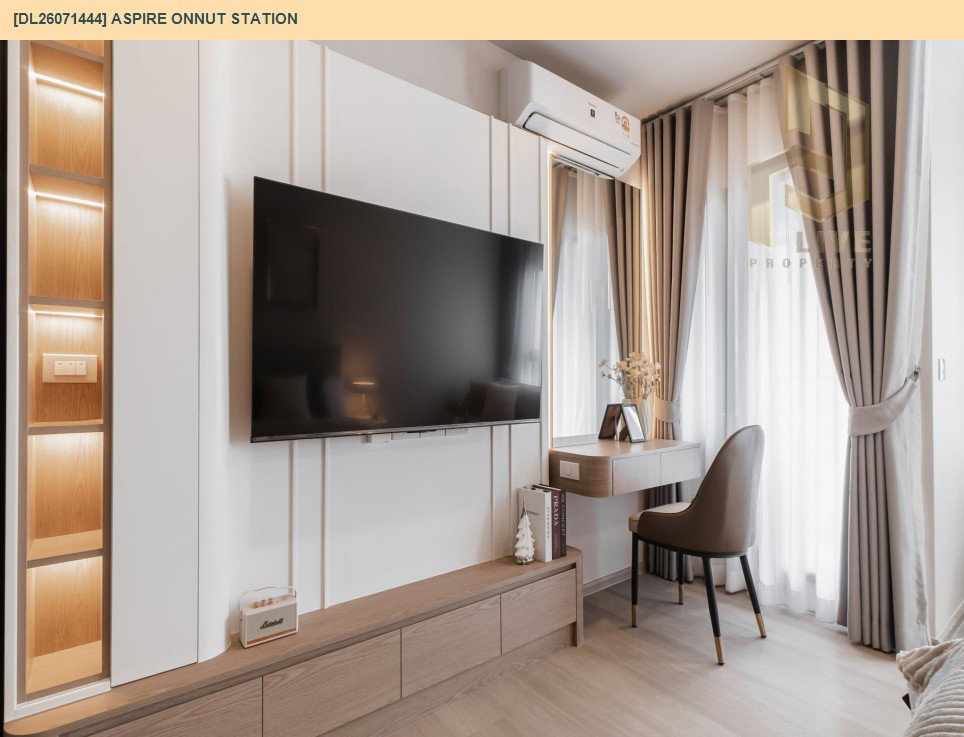 รูป DL26071444 ให้เช่าคอนโด แอสปาย อ่อนนุช สเตชั่น (Aspire Onnut Station) ใกล้ - พร้อมเข้าอยู่ โทรด่วน 0653619502 LineID @952jdxxk - รูปที่ 4/7
