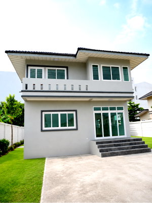 บ้านเดี่ยว ม.รังสิต : ขายบ้านเดี่ยว 2 ชั้น พื้นที่ 120 ตรว ในโครงการบ้านกาสะลอง ดอนเมือง ถนนเทิดราชัน