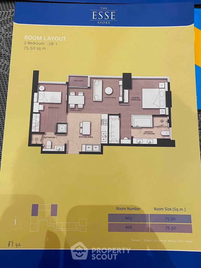 picture 46th-Floor 2-BR 76 Sqm The Esse Asoke near MRT Sukhumvit (ID 3126727) - 9/9