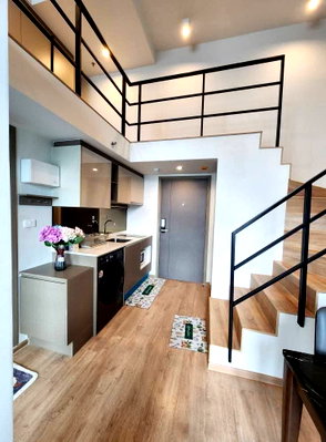 คอนโดให้เช่า : (Kyz702) Ideo New Rama 9 Asoke   2 bed 1 bed ( duplex )  52 sqm  30 floor accept for 6 months 