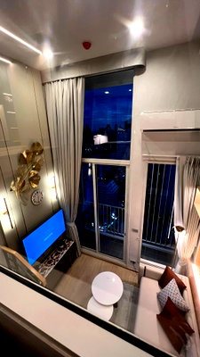 คอนโดให้เช่า : คอนโดให้เช่า ที่ Culture Chula Duplex ชั้น 28  ขนาด 39 ตร.ม. วิวมองเห็นตึกมหานคร  - ตกแต่งครบพร้อมอยู่ ฟรีบริการทำความสะอาดรายเดือน