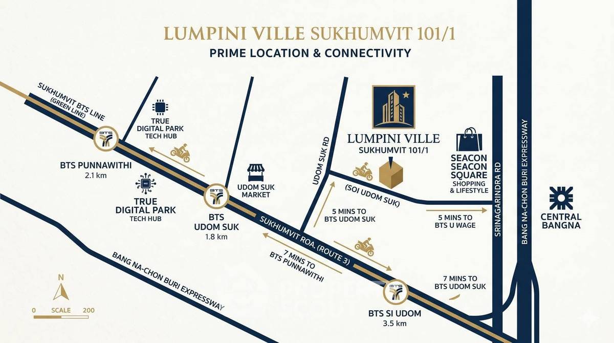 รูป คอนโด 1 ห้องนอนให้เช่า Lumpini Ville Sukhumvit 101/1-Punnawithi ชั้น 8 ใกล้บางจาก (ID 3115847) - รูปที่ 9/10
