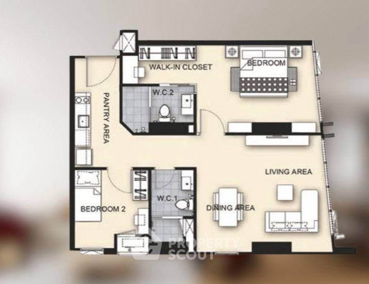 รูป คอนโด 2 ห้องนอน 89 ตร.ม. ชั้น 17 ที่ อัพ เอกมัย ใกล้ ARL รามคำแหง (ID 3121138) - รูปที่ 1/3