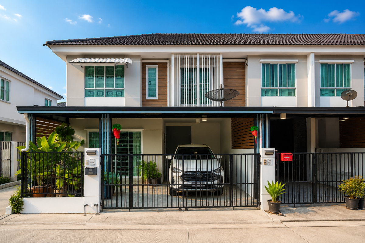 รูป ให้เช่าทาวน์โฮม ม.พฤกษาวิลล์ 86/1 บ่อวิน ศรีราชา - รูปที่ 1/12