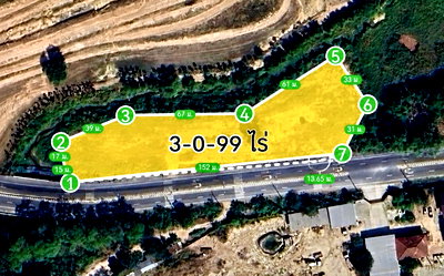 ที่ดิน บางละมุง ชลบุรี : ขาย ที่ดิน ห้วยใหญ่ 3-0-99 ไร่  ผังส้ม ทำเลศักยภาพ  ติดถนน 4 เลน ใกล้ EEC