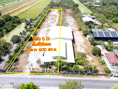 เช่าสำนักงาน ปทุมธานี : ให้เช่าที่ดินพร้อมสำนักงานและอู่รถเมล์ บนที่ดิน 6 ไร่ คลองหก ปทุมธานี