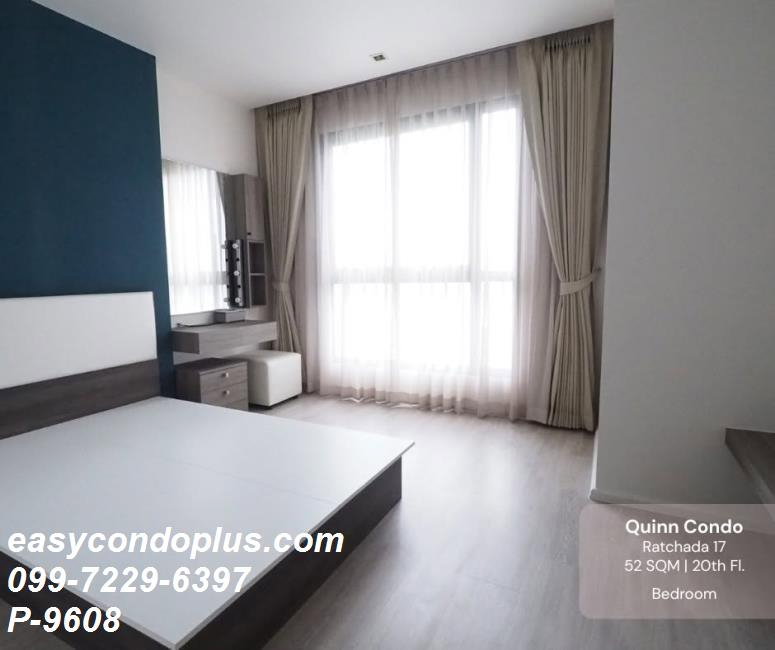 รูป 🏷️ P-9608 | Quinn Condo Ratchada : ควินน์ คอนโด รัชดา ห้องใหญ่ ใกล้ MRT สุทธิสาร 22,500 บ. | Line ID: @easycondoplus | 099-229-6397 - รูปที่ 2/14