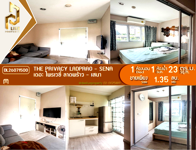 Condos for sale : DL26071500 Condo for sale, The Privacy Ladprao - Sena near MRT Lat Phrao, ready to move in, call urgently 0614453194 LineID @952jdxxk