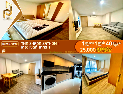 Condos for rent : DL26071498 Condo for rent, THE SHADE SATHON 1 near MRT Lumphini, ready to move in, call urgently 0614453194 LineID @952jdxxk