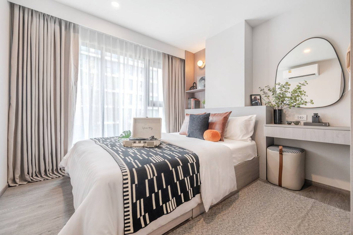 รูป ​🛋️ BRIXTON KASET SRIRACHA CAMPUS | ห้องพักดีไซน์กว้างขวาง จัดสัดส่วนลงตัว พื้นที่กว้างไม่กักขังไลฟ์สไตล์คุณ เริ่ม 1.79 ลบ.* ทัก Line: @whitesand - รูปที่ 3/12