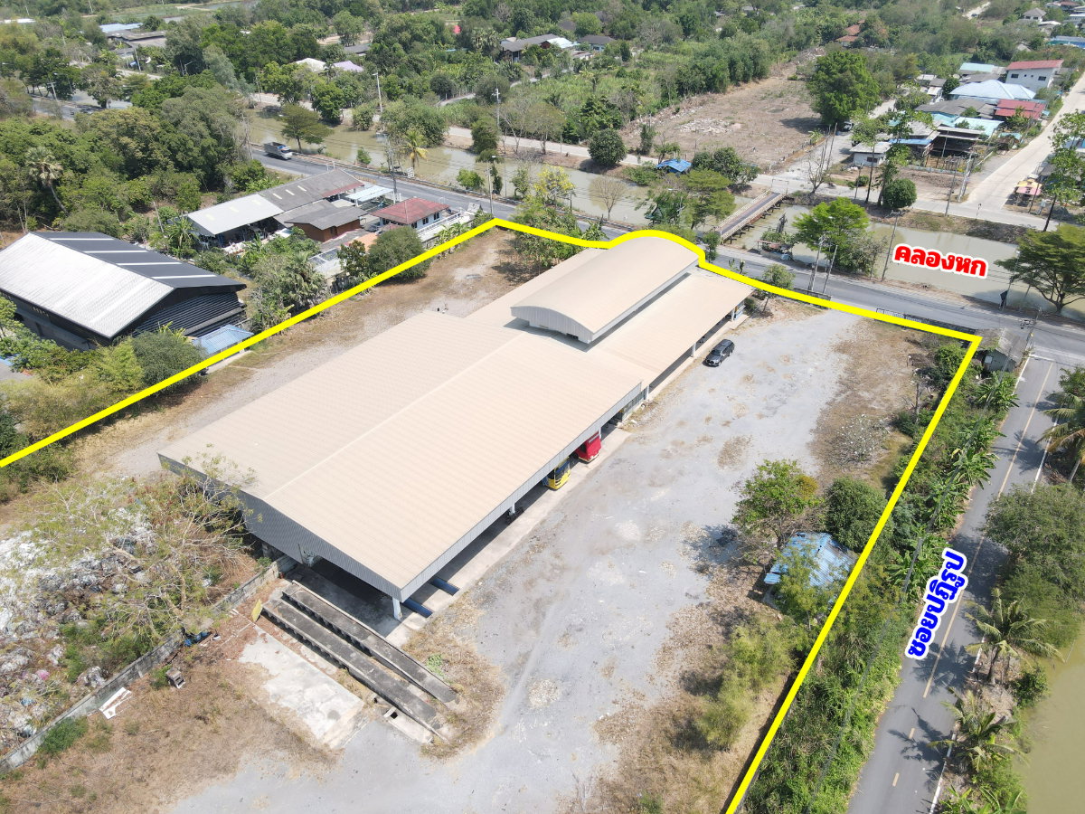 picture Land for sale with bus depot office and dormitory, spacious area, ready for use, Khlong Hok, Pathum Thani. - 4/12