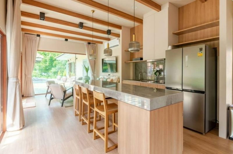 รูป 🏡 ขายด่วน! บ้านสไตล์ล้านนาร่วมสมัย วิวภูเขา-ทะเลสาบ พร้อมผู้เช่า ต.ออนใต้ สันกำแพง 📞 063-6649056 - รูปที่ 5/20