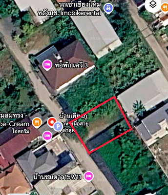 Land for sale Muang Chiang Mai Chiang Mai : Land for sale near Wat Rampoeng, 100 sq.wa., title deed ready for transfer, 5.2 million baht.