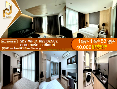 Condos for rent : DL26071521 Condo for rent, Sky Walk Residence  near BTS Phra Khanong, ready to move in, call urgently 0653619502 LineID @952jdxxk