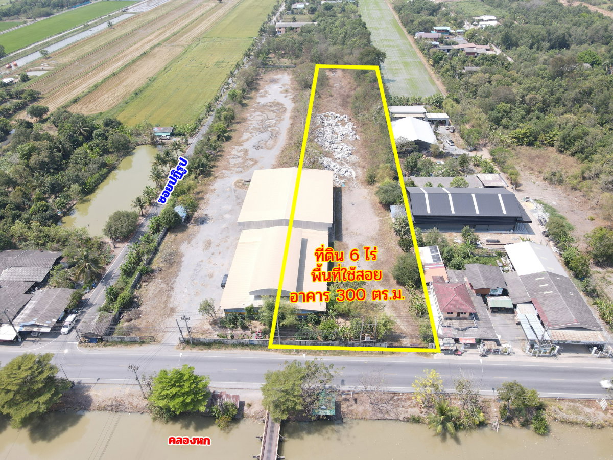 รูป ให้เช่าที่ดินพร้อมโกดัง บนที่ดิน 6 ไร่ คลองหก ปทุมธานี - รูปที่ 3/9