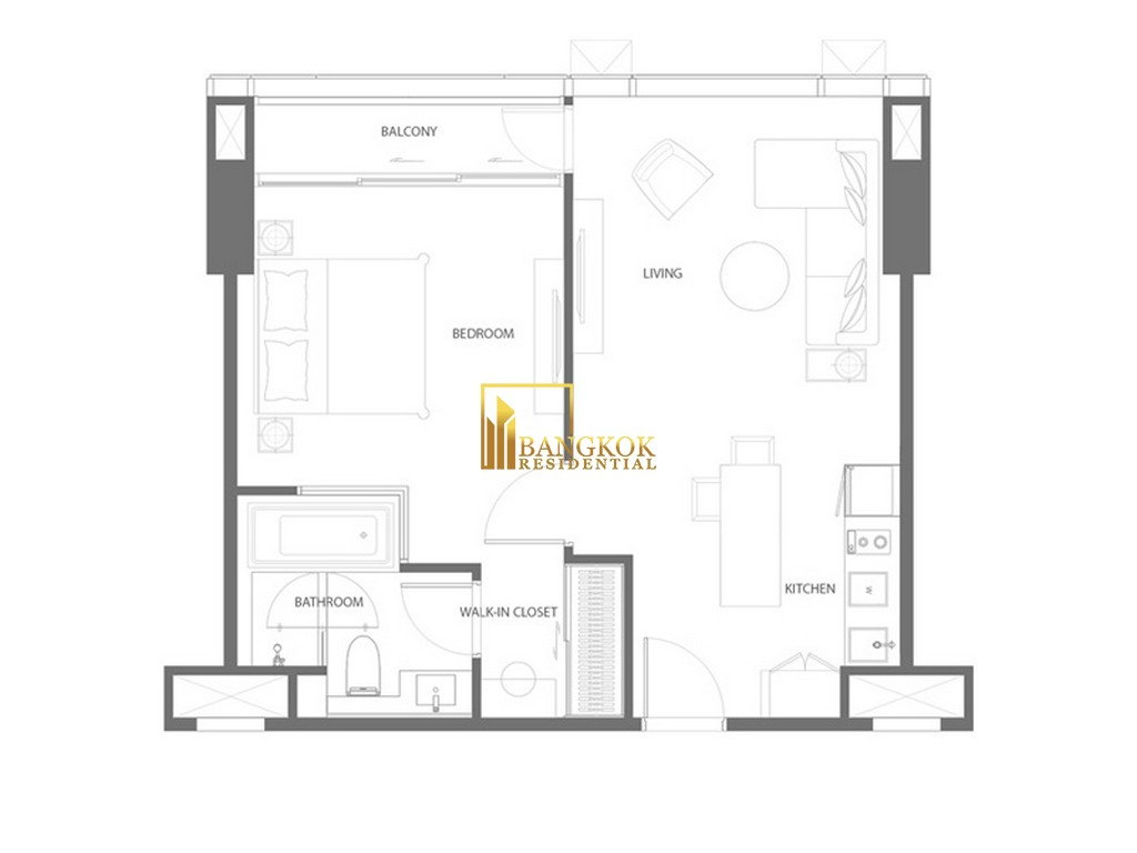 รูป The Strand Thonglor | Elegant 1 Bed Luxury Condo For Rent - BR12218CD - รูปที่ 11/29
