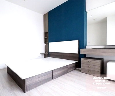 Condos for rent : 🏷️ P-9608 | Quinn Condo Ratchada : Spacious Unit Near MRT Sutthisan 22,500 THB | Line ID: @easycondoplus | 099-229-6397