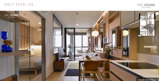 รูปภาพ Rent The Issara Sathorn, new and beautiful room, ready to move in, near BRT Chan Road. Interested? Add Line: @841qqlnr