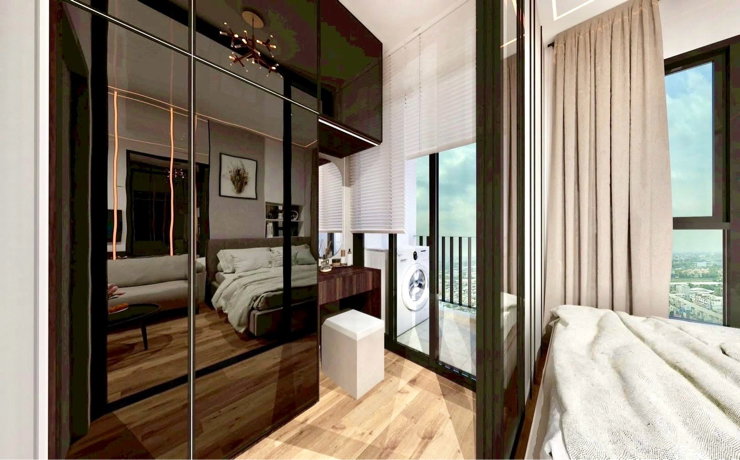 รูป 📌ว่าง 1/08/69 🐱 Pet-Friendly Condo for Cat Lovers  🏡 ให้เช่า Origin Plug & Play รามอินทรา🚆 เพียง 70 เมตร จากรถไฟฟ้าสายสีชมพู สถานีรามอินทรา กม.9 - รูปที่ 5/12