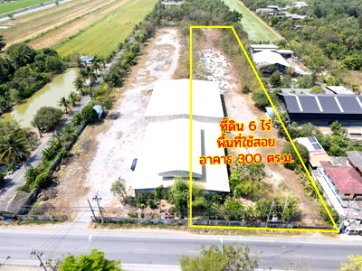 เช่าโรงงาน ปทุมธานี : ให้เช่าที่ดินพร้อมโกดัง บนที่ดิน 6 ไร่ คลองหก ปทุมธานี