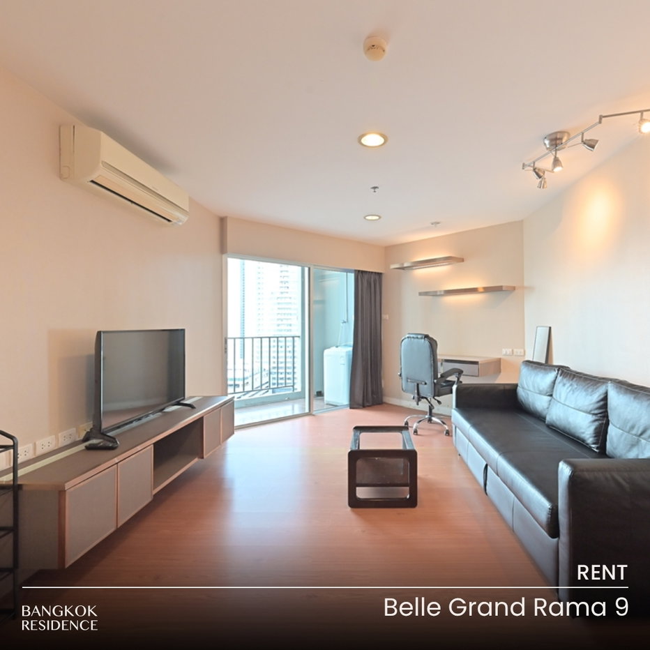 รูป เช่าคอนโด 🌃 Belle Grand Rama 9 1นอน 50ตร.ม. 25k 🛋️ห้องสวย เฟอร์ครบ ใกล้ MRT พระราม 9  - รูปที่ 1/10