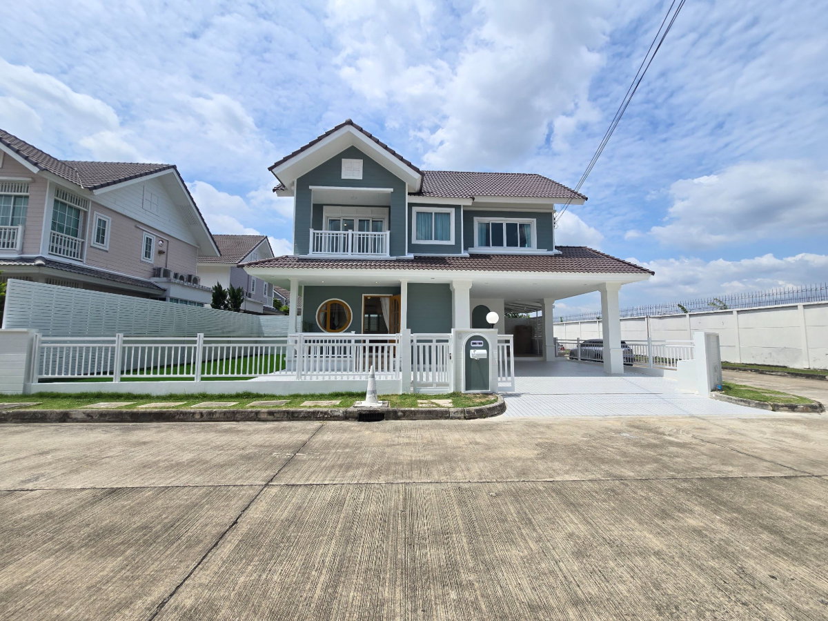 รูป บ้านเดี่ยวมินิมอล สไตล์อังกฤษ ถนนเลียบคลองสอง ม.บุราสิริ ปัญญาอินทรา ใกล้ห้างแฟชั่นไอส์แลนด์ ใกล้รถไฟฟ้าสายสีชมพู - รูปที่ 1/49