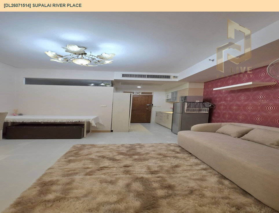 รูป DL26071514 ให้เช่าคอนโด ศุภาลัย ริเวอร์ เพลส (Supalai River Place) ใกล้ BTS กรุงธนบุรี พร้อมเข้าอยู่ โทรด่วน 0653619502 LineID @952jdxxk - รูปที่ 8/12