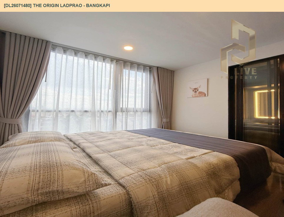 รูป DL26071480 ให้เช่าคอนโด ดิ ออริจิ้น ลาดพร้าว - บางกะปิ (THE ORIGIN LADPRAO - BANGKAPI) ใกล้ - พร้อมเข้าอยู่ โทรด่วน 0638692663 LineID @952jdxxk - รูปที่ 4/10