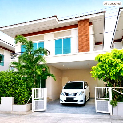 เช่าบ้านเดี่ยว ม.นอร์ทกรุงเทพ วิทยาเขตสะพานใหม่ : ลำลูกกาคลอง2 สะพานใหม่ เซียร์รังสิต  BTSคูคต 2.19กม. บ้านเดี่ยว2ชั้น 200 ตร.ม. 49 ตร.ว. 3นอน 3น้ำ