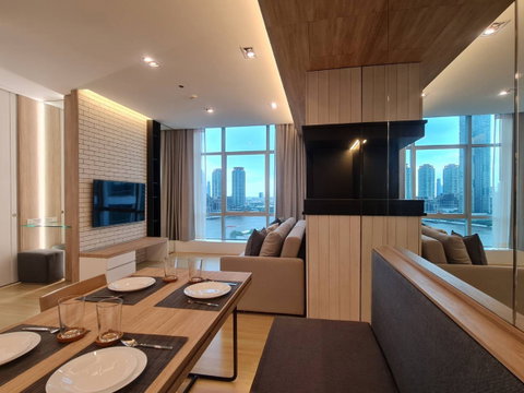 ND1039  ✨ให้เช่าคอนโด  Baan Sathorn Chaopraya (บ้าน สาทร เจ้าพระยา)  เฟอร์นิเจอร์ครบ