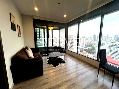 Condos for sale : 2 Beds Large Room High Fl. 20+ City View Fully furnished Good Lacation Close To MRT Phetchaburi 300 m.  @ Ideo Mobi Asoke
