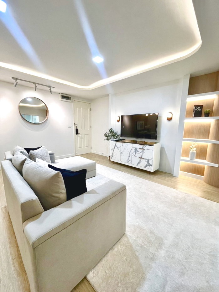 picture Selling Happy Condo Ratchada 18, large 80 sq.m. 2-bedroom unit, near MRT Sutthisan. - 11/22
