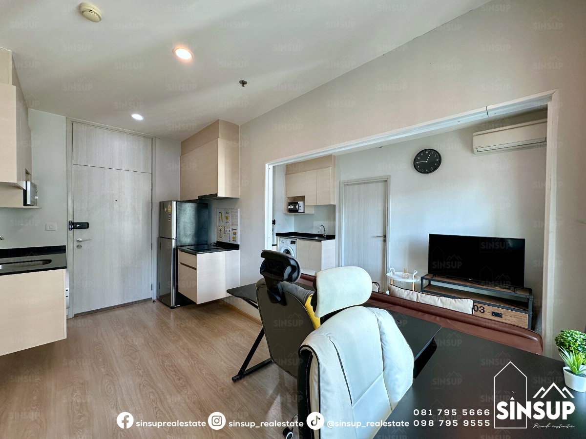 รูป 🌆 ให้เช่า 𝐍𝐨𝐛𝐥𝐞 𝐑𝐞𝐯𝐨𝐥𝐯𝐞 𝐑𝐚𝐭𝐜𝐡𝐚𝐝𝐚 | ห้อง Combine 2 ห้องนอน ขนาดใหญ่ 52 ตร.ม. ใกล้ MRT ศูนย์วัฒนธรรม ที่จอดรถ 2 คัน - รูปที่ 2/21