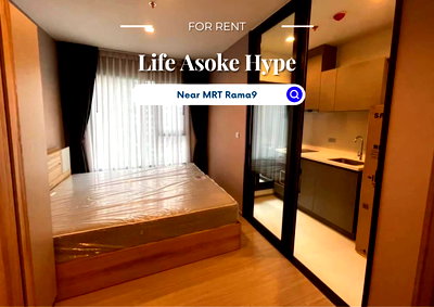 Condos for rent : Life Asoke Hype | Price 16,000 THB | Beautiful room, great location, fully furnished, ready to move in.