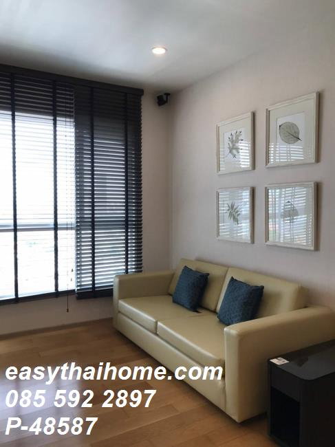 picture P-48587 Hive Sathorn 2 Bed 2 Bath (Master Bed + Bunk Bed Room) 70 sq.m. 17th Fl. City View Incl. Common Fee Line ID: @easythaihome 085-592-2897 - 5/10