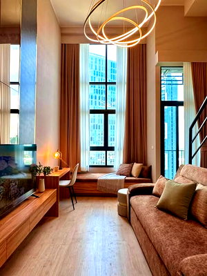 Condos for rent : PFD-08871 Condo for rent, Ideo New Rama 9 , Duplex room, beautiful city view, near ARL Ramkhamhaeng 🏙️✨