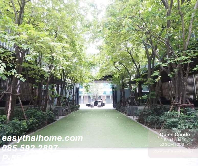 รูป P-55412 ห้องสวย สภาพใหม่ Clean & Cozy Quinn Condo Ratchada 52 ตร.ม. 1bed + ห้องทำงาน ใกล้ MRT สุทธิสาร Line ID: @easythaihome 085-592-2897 - รูปที่ 3/15