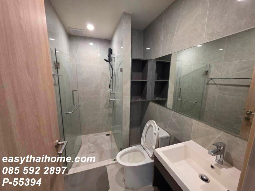 รูป P-55394 ห้องสวยตรงปก แต่งครบพร้อมย้ายเข้า Nue District R9 Rama 9 2 นอน 35 ตร.ม. ชั้น 2 ตึกหน้า ใกล้ MRT พระราม 9 Line ID: @easythaihome 085-592-2897 - รูปที่ 7/7