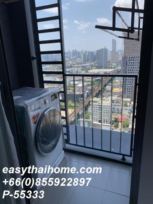 รูป P-55333 | ไอดีโอ สุขุมวิท 93🔥✨คอนโดให้เช่า ห้องสตูดิโอ ชั้นสูง วิวเมือง เฟอร์นิเจอร์ครบ พร้อมเครื่องซักผ้า ติด BTS บางจาก พร้อมเข้าอยู่ ✨ - รูปที่ 2/10