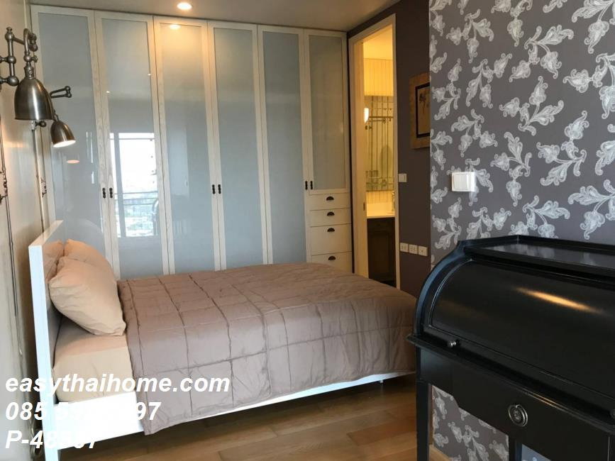 picture P-48587 Hive Sathorn 2 Bed 2 Bath (Master Bed + Bunk Bed Room) 70 sq.m. 17th Fl. City View Incl. Common Fee Line ID: @easythaihome 085-592-2897 - 8/10