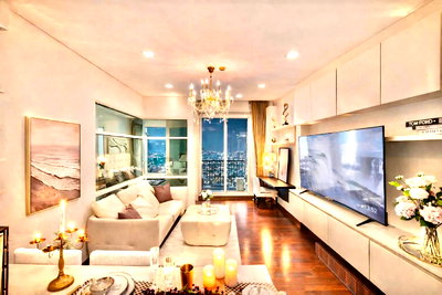 คอนโดให้เช่า : (TN101) IVY Thonglor | ห้องมุม ชั้นสูง วิวสวย | TV 85 นิ้ว | รับเช่าระยะสั้น